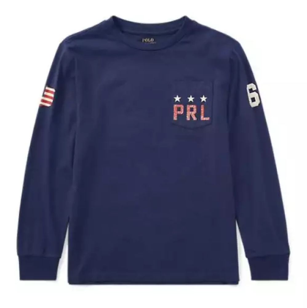 RALPH LAUREN COTTON JERSEY GRAPHIC T-SHIRT Size L